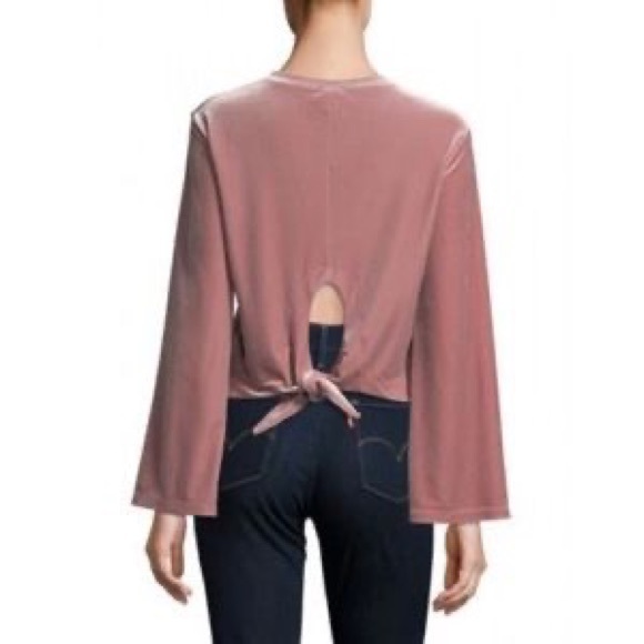 Design Lab Velvet Tie Back Top NWOT - Picture 3 of 6